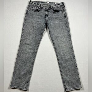 Rag & Bone Dre Low Rise Slim Boyfriend Light Gray Wash Denim Jeans Women Size 24